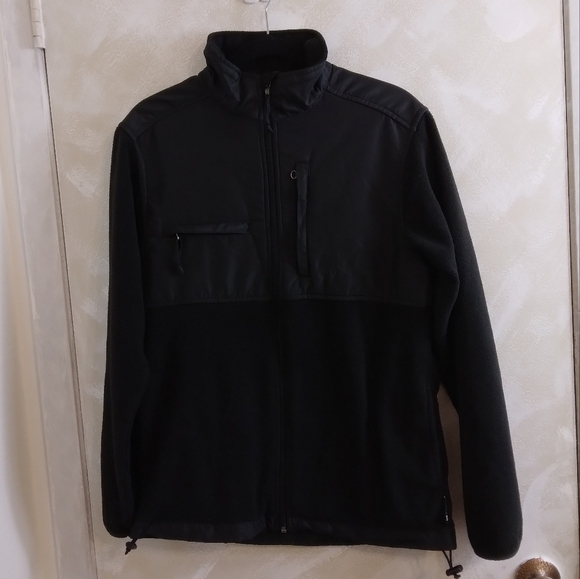 Size S Chaps Fleece Jacket Full Zip Pockets Elastic wrist - Picture 1 of 8